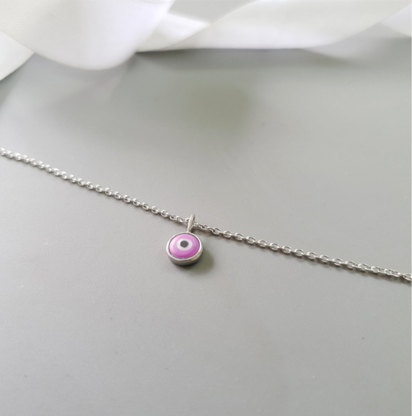 Pink Sunset Evil Eye Anklet