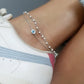 White Blossom Pearl 2 row Anklet