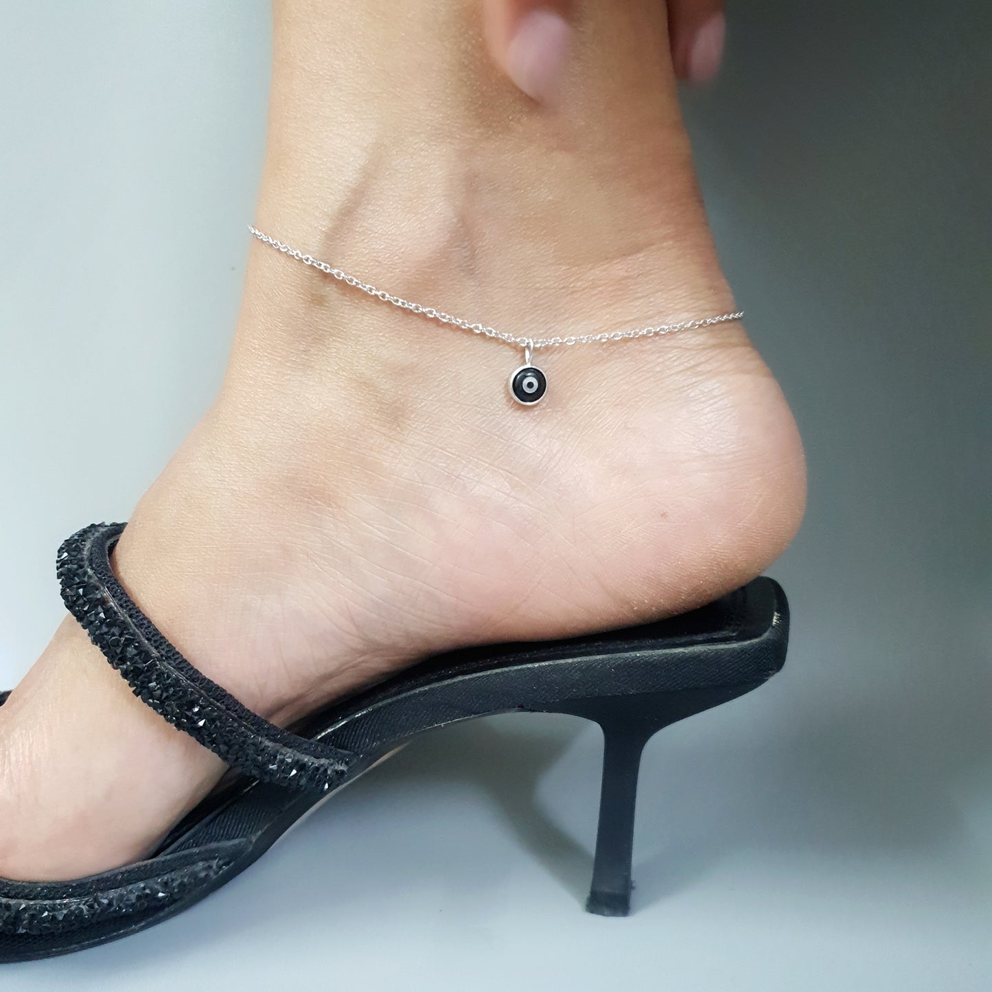 Midnight Evil Eye Anklet