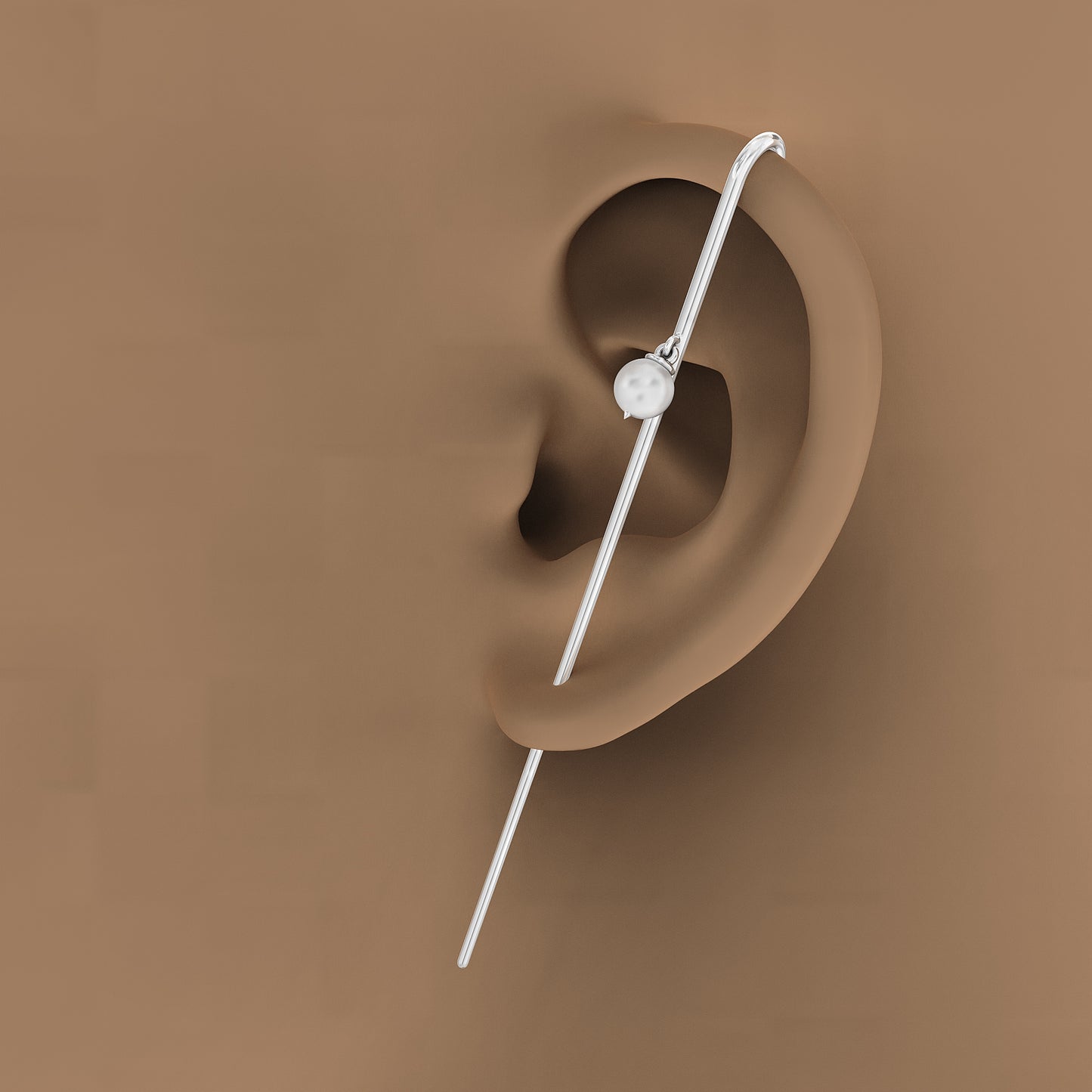 The Pearl Needle Earring