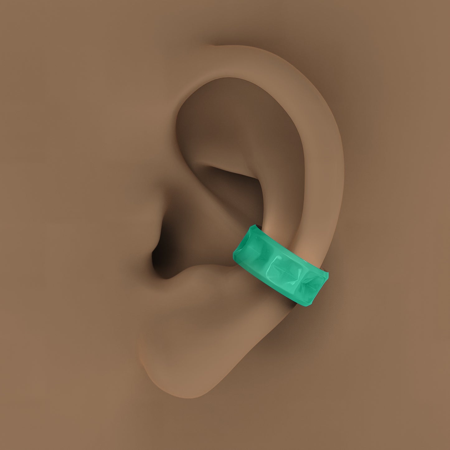 The Subtle Green Ear Cuff