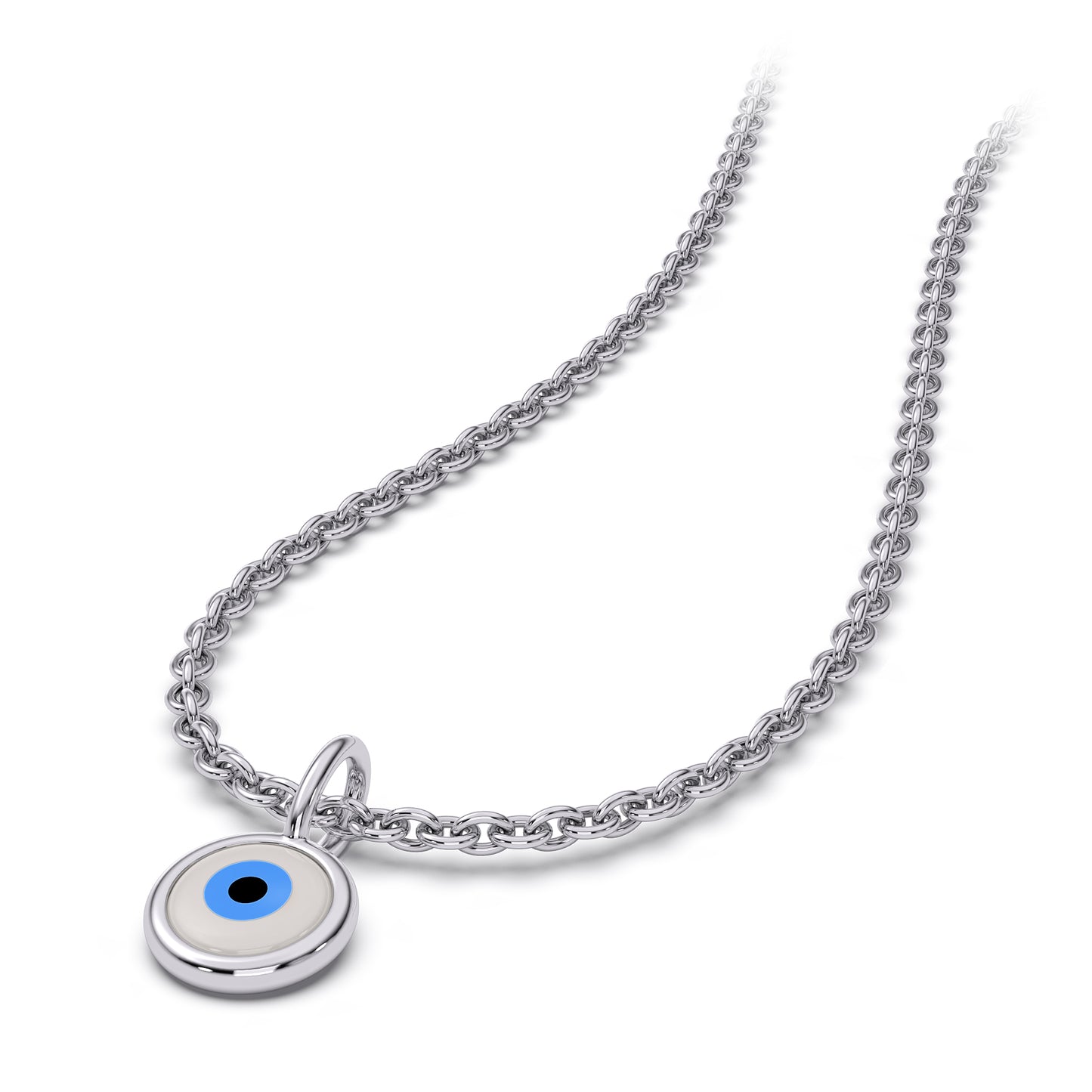 White EvilEye Pendant