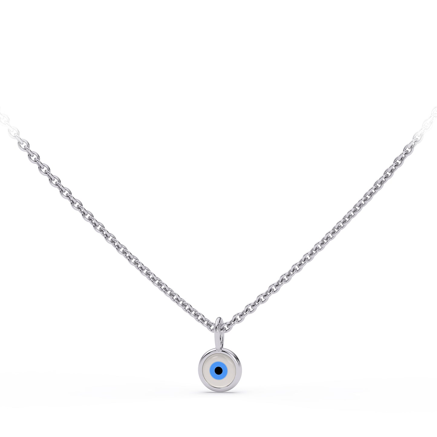 White EvilEye Pendant