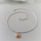 Orange Candy Evil Eye Anklet