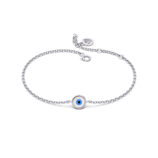 White Blossom Evileye Bracelet