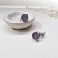 Pretty Purple Textured Transparency Earring