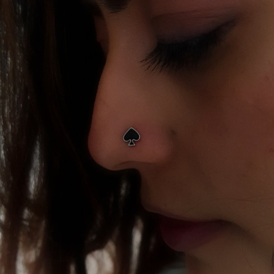 The Spade Nose Pin