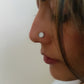 Gorgeous Gray Textured Transparency Nose Pin