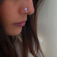 Pretty Purple Textured Transparency Nose Pin