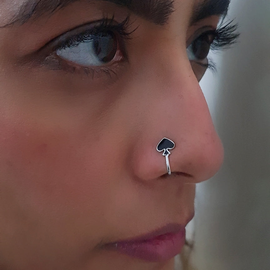 The Spade Nose Pin